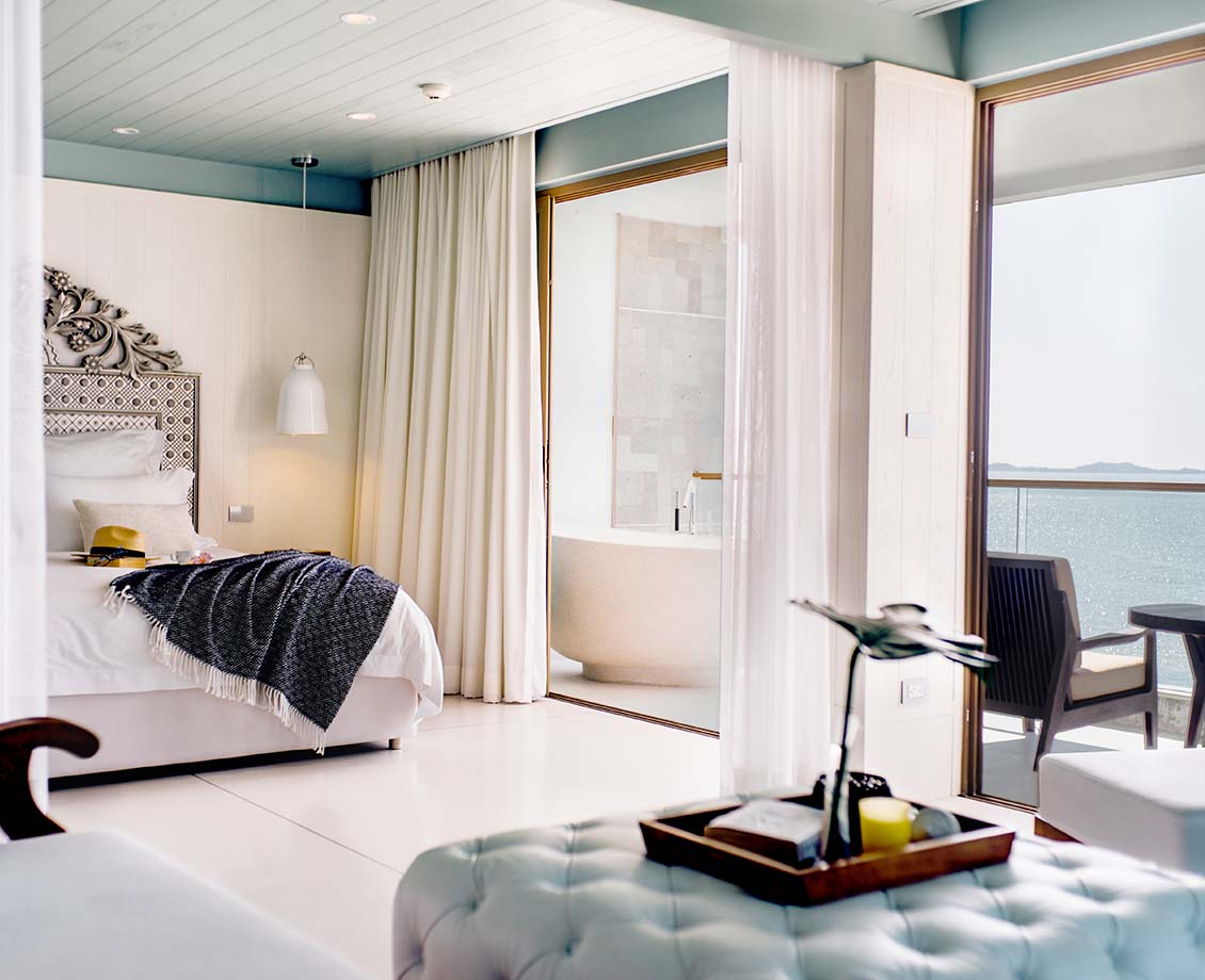 The Beach Samui luxury sea view balcony bathtub